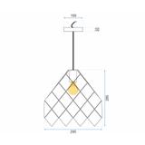 Metallisk hängande taklampa APP338-1CP svart