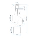 Modern taklampa APP971-3cp Mix färger