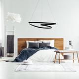 Taklampa Hängande Loop LED + Fjärrkontroll APP796-cp Svart