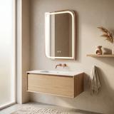 LED-VÄGGSPEGEL ZONE 70x50 BRUSH  ROSE GOLD