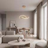 Taklampa Hängande Ring Modern LED + Fjärrkontroll APP394-CP Guld