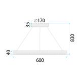 TAKLAMPA HÄNGANDE LED APP1511-CP KROM