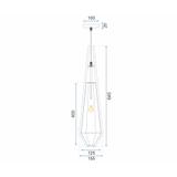 Hängande glastaklampa APP456-1CP grafit