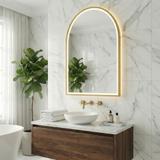 VÄGG-SPEGEL LED 60x100cm DART GULD