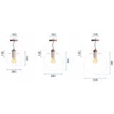 Glaspendellampa LASSI 20+25+30 cm APP038-3CP