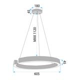 HÄNGLAMPA LED LHJ053-CP1 C BORSTAD GULD 60 CM