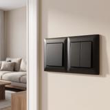 Marco doble para enchufes OSTE JNH014-2F Black