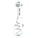 TAKLAMPA HÄNGANDE LED LHJ096-1CP LJUST ROSAGULD