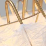 Boho taklampa med fjädrar APP662 Guld