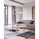 Taklampa Hängande Ring Modern LED + Fjärrkontroll APP396-CP Vit