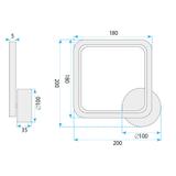 LED vägglampa LHJ125-W Krom
