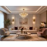 Kristall-pendellampa SWE080-CP 50cm GOLD