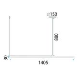 HÄNGANDE TAKLAMPA LED APP1660-CP Svart 140 cm
