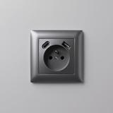 Prise simple avec terre + USB-A USB-C OSTE JNH004-G Grey