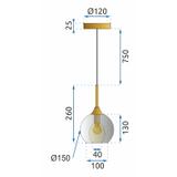 Taklampa Hängande Glas Klot APP898-7CP
