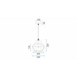 Hängande Taklampa Diamant APP452-1CP Blå