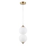LED taklampa pendel LHJ117-2CP borstat guld