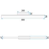 BADRUMSVÄGGLAMPA LED 80CM APP1853-1W BRUSH GOLD
