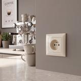 Prise simple avec terre OSTE JHN001-G Beige