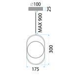 LED takpendel APP1554-CP Black