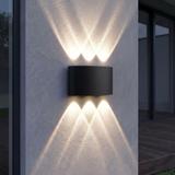 Homlokzati fali lámpa LED JNH040-6G Black