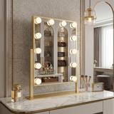 Spegel LED Style L.Gold 30x40