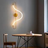 Vägglampa väggarmatur LED APP858-W Long Guld