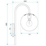 Vägglampa G091-1W Guld