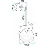 SIENAS LAMPA GULĒJOŠS ZAĶĪTIS G165-1W