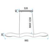 HÄNGENDE LED TAKLAMPA LHJ028-CP 100 cm Guld