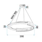 HÄNGLAMPA LED APP1529-CP60 KROM