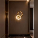 VÄGGLAMPA LED LHJ071-W Borstad Guld
