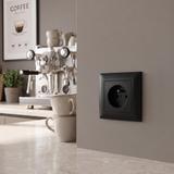 Ühekordne raam pistikupesadele OSTE JNH013-1F Black