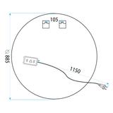 VÄGGSPEGEL LED 90cm HZJ090