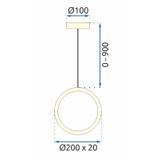 LED Pendellampa G112-CP Gold