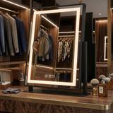 LED-spegel LUMI Black 30x40cm
