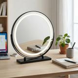 Spegel LED MAKE-UP Svart 50 cm