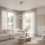Taklampa Hängande Ring Modern LED + Fjärrkontroll APP394-CP Guld