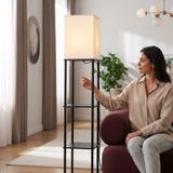Lampada da terra JNH050-1F White con ripiani