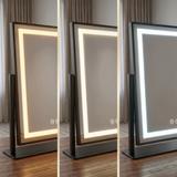 LED-spegel LUMI Black 30x40cm