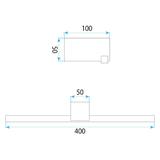 Badrum vägg LED-lampa SWE049-1W 40 cm Black