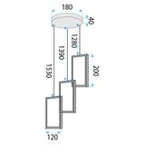 TAKLAMPA HÄNGENDE LED LHJ087-3CP SVART