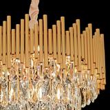 Hänglampa med kristaller G062-CP 50CM GULD