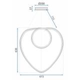 Taklampa Loop LED APP797-cp Guld + Fjärrkontroll