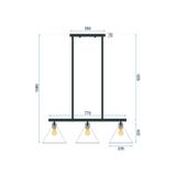 GLAS METALL TAKLAMPA APP318-3CP