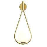 Vägglampa Klot Glas G094-1W Guld Vit