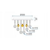 Kristall Taklampa Plafond Glamour 392179