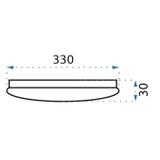 Taklampa Plafond 33 cm Rund 18W APP756-1C Vit