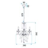 HÄNGANDE TAKLAMPA EBT006-3CP TRANSPARENT