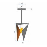 TRIANGELFORMAD GEOMETRISK TAKLAMPA APP253-1CP SVART